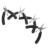 OUNONA 4個点 ジュエリー制作用プライヤー スムーズジョー仕様 耐久製 コンパクト携帯 手作り 工芸用 小型作業向け