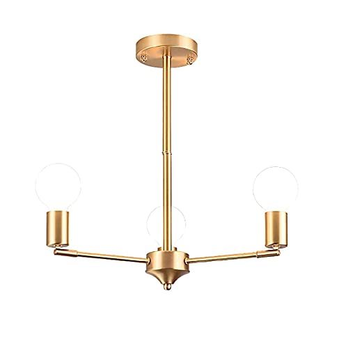 Plafonnier en cuivre pour salon avec suspension réglable en hauteur