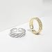 925 Sterling Silver Thumb Ring for Women Dainty Stackable Gold Ring Handmade Twist Stacking Ring Friendship Ring (Gold)
