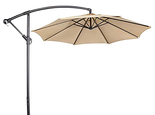 Parasol en voladizo CLSDRZC con manivela inclinable y protección UV