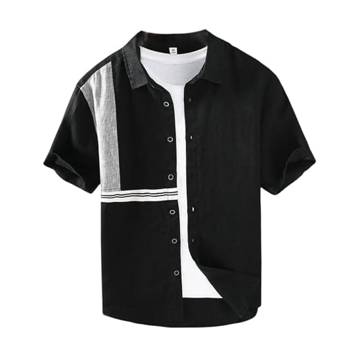 Chemise en lin à manches courtes vêtement été homme bord de mer