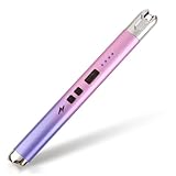 キャンドルライター プラズマ 電子 LEDライト付き 防風 USB充電式 無炎 安全ボタン ろうそく BBQ お墓参り用 (紫)