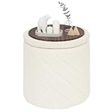 Structure stable et robuste : Fabriqué avec une structure interne robuste en MDF classe E1, ce pouf de rangement supporte un poids allant jusqu'à 100 kg et vous pouvez l'utiliser comme siège, table d'appoint ou repose-pieds