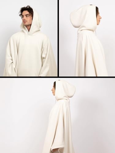 Image of FREE THE SHEEP Eden Hoodie - Oversized Weighted Hoodie Cloak with Ultra-Soft Faux Fur Liner