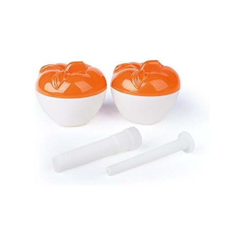 Excelsa Quick Cook Pack of 2 Microwave Apple Bakers with Levatorsolo, White, 2 Units Cover