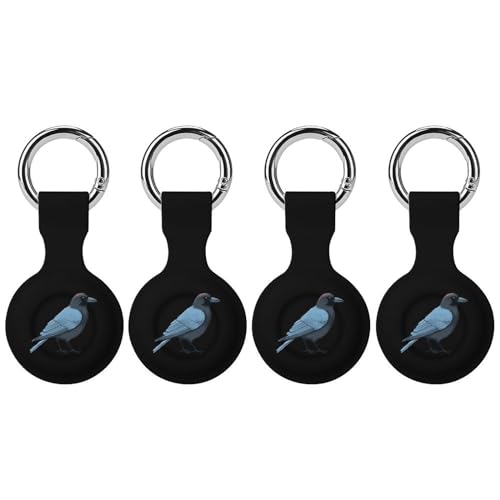 Funda de cuervo compatible con Airtag a prueba de golpes x4