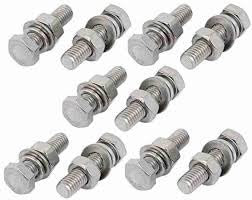 8mm x 50 mm (5 cm) thread length 304 grade Stainless Steel hexagonal Head bolt,nut & washers - 10 Nos-picture-28