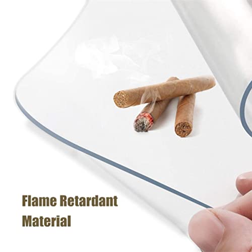 Vsoyra Clear Chair Mat For Hardwood Floor, Anti-Slip Pvc Rolling Computer Mats 30" X 48" 46" X 80" 58" X 72" 70" X 79" Large Desk Chair Mat Wood/Tile Protection Mat For Home Office (Size : 44" X 46") #TOP3