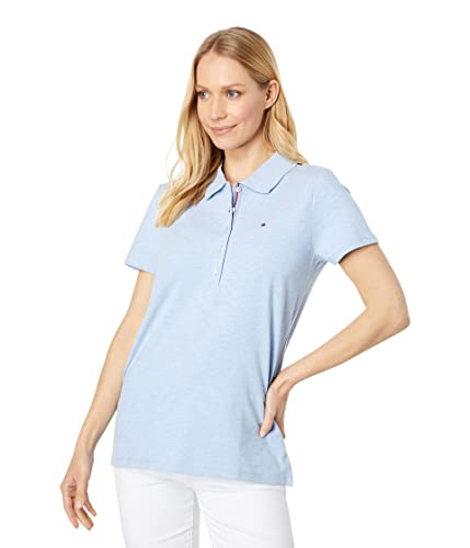 Image of Tommy Hilfiger Women's Solid Short Sleeve Pique Polo Shirt