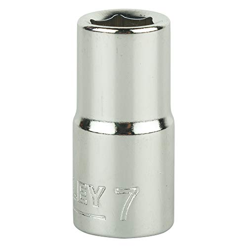 Image of STANLEY STMT72878-8B 1 /4-inch 7mm Chrome Vanadium Steel 6 Point Standard Socket (Silver)