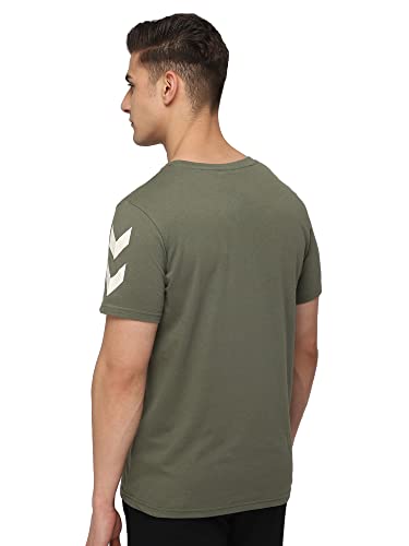 Image of hummel Legacy Round Neck Cotton Rich Half Sleeve Solid Regular fit Cottonpoly T-Shirt for Men Comfortable Soft Breathable Fabric Stretchable for Everyday Use Ideal for Casualwear