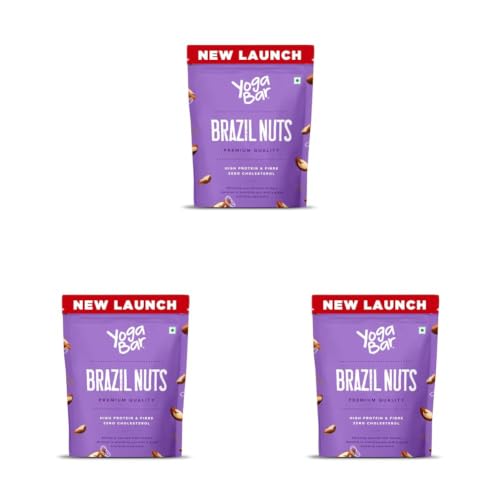 Image of Yogabar Premium Brazil Nuts 250g, High Protein and Fibre, Zero Cholesterol, Ethically Sourced (Pack of 3)