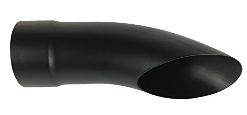 Diesel Exhaust Tip 5.00" Inlet 5.00" Dia X 16.00" Long Bolt On Turn Down High Temperature Black Stainless Wtd50016-500-Boss-Bp Wesdon Exhaust Tip #TOP3