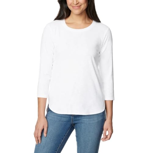 Kirkland Signature Ladies' Cotton Slub Tee (White, Large) Kirkland Signature Ladies' Cotton Slub Tee (White, Large)