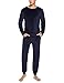 Gyabnw Tuta di Velluto Uomo Tuta Sportiva Uomo Tuta a Due Pezzi Invernale Completo da Felpa Girocollo e Pantaloni Lunghi Tuta Casual Inverno Tuta Pigiama Uomo Morbida Comoda, Armada-M, XS