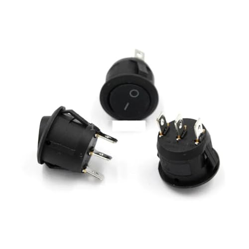 Interruptores basculantes SPDT 3 pines ON-OFF redondos 23mm 2 posiciones para empotrar 10A 250V CA