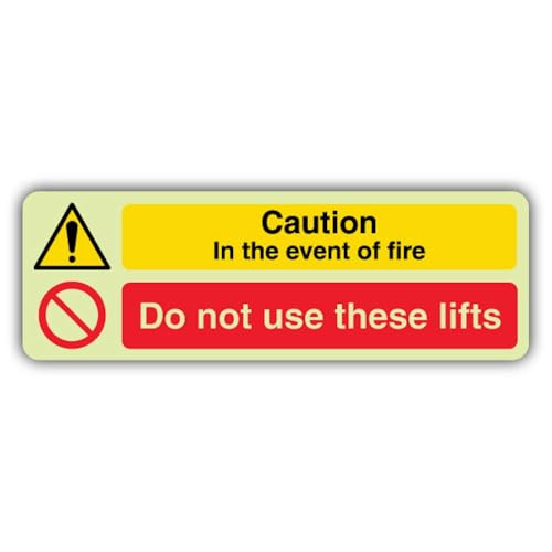 Panneau phosphorescent Do Not Use These Lifts 750x250mm