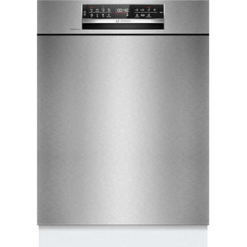 Bosch SMU6ECS12E Serie 6 - Lavavajillas empotrable bajo encimera, Home Connect, zona extra limpia: lavado intenso para la suciedad más difícil, asistente de lavado, acero, 60 cm