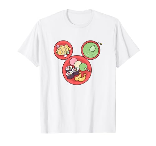 Disney Mickey and Friends Japanese Food Plates Mickey Ears T-Shirt