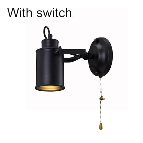 Lámpara retro E27 con luz cálida 3000K e interruptor integrado para pasillos 3