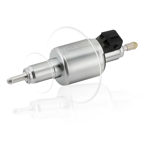 Abiemuce Standheizung Dosierpumpe, 12V 22ML Ölpumpe Kraftstoffpumpe für 2-5-8KW Webasto Eberspacher, Heizung Öl Kraftstoffpumpe Heater Kraftstoffpumpe mit Ölpumpendeckel Parking Heater Car Accessories