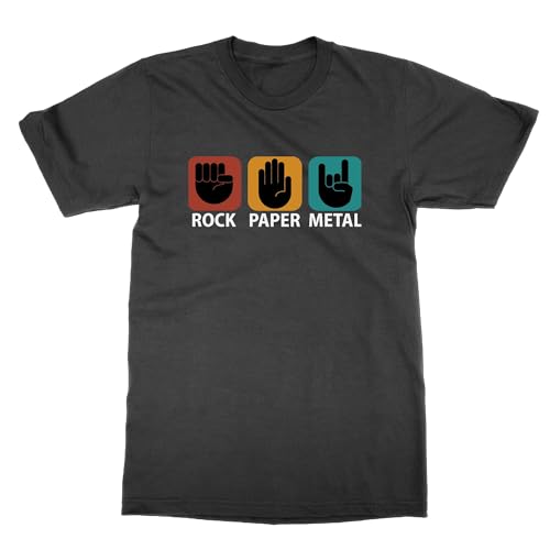 T-shirt Rock Paper Metal : fini les vêtements sans style avec ce haut graphique confortable