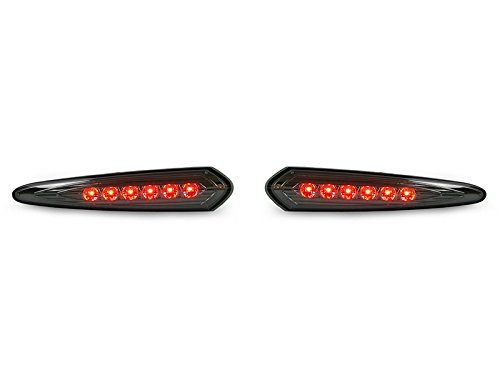 DEPO Red LED Smoke Rear Bumper Side Markers FIT FOR 2000-2003 Nissan Maxima