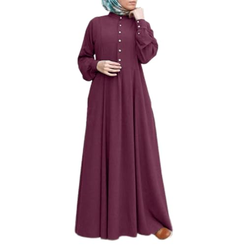 Robe longue élégante col en V pour femme et look swing mode chic