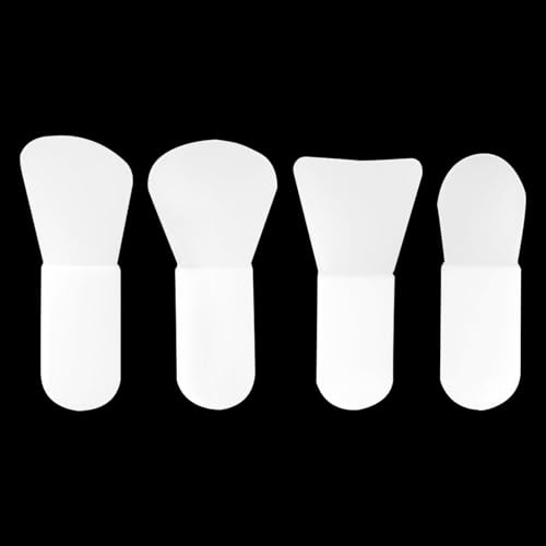 Lot de 4 mini pinceaux de masque en silicone pour masque facial, masque pour les yeux, sérum, masque de nettoyage ou soins de la peau DIY