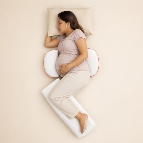 Image of CareFoam Pregnancy Pillow Adjustable Butterfly Design for Sleeping|Memory Foam|Full Body Maternity Pillow for Belly, Back, Hips & Legs Support|Soft, Breathable & Travel-Friendly