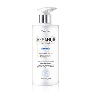 Dermafique Intensive Restore Body Lotion Serum with Vitamin E – 300ml, Body Lotion for Dry Skin, with 10x Vitamin E Benefits & Deep Hydration, Moisturizer for Body | Dermatologist Tested