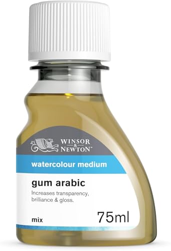 Winsor & Newton 2621763 Aquarell Gummi Arabikum für Aquarellfarben, verlangsamt die Trocknungszeit, erhöht den Glanz und die Transparenz der Farbe, 75ml Flasche
