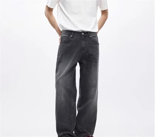 Men's Wide Leg Jeans Stretch Baggy Loose Straight Vintage Denim Pants Large Size Trousers3
