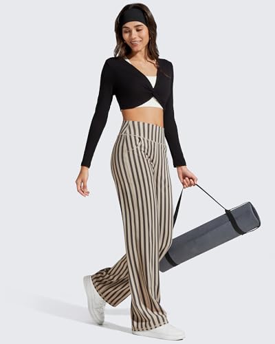 Image of Promover Wide Leg Pants Woman Yoga Pants with Pockets Stretch Loose Casual Lounge Sweatpants Petite /Regular /Tall