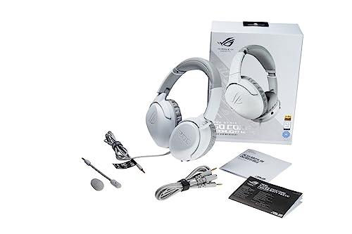 ROG Strix Go Core Moonlight White Cuffia Gaming jack 3.5mm, Audio Alta Risoluzione, Microfono Cancellazione Rumore, Driver 40 mm, Design Leggero, Per PC, Switch, PS5 e Dispositivi Mobile, Bianco - Cuffia gaming - Immagine 5