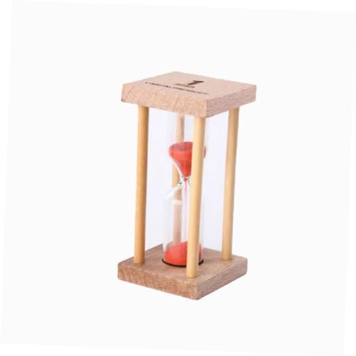 Clessidra Da 1 Minuto in Legno Con Sabbia Rossa Timer Decorativo Per Casa E Regalo Per Bambini Orologio a Sabbia Moderno Per Ufficio E Studio