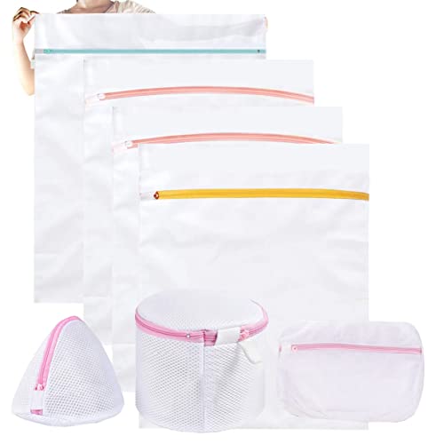 Geananao 11 Stück Waschmaschinenbeutel, Wäschenetz für Waschmaschine, Verschiedene Größen Wäschenetzbeutel mit Reißverschluss für Bluse, Unterwäsche, BH, Socken, Schuhe Cover