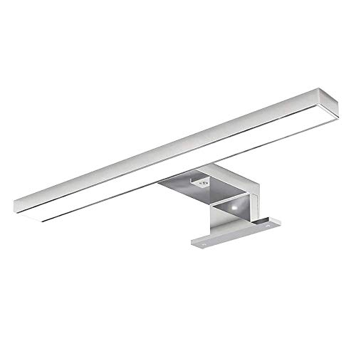 Wghz Espejo LED Luz Delantera, ultrabrillante Espejo de baño Luz de gabinete Blanco Neutro 5W Maquillaje Iluminación Lámpara de Pared de Ahorro de energía Acero Inoxidable Luz de vanidad 680lm pa