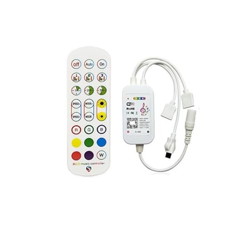 DC5-24V �X�}�[�g LED �R���g���[���[ 4 �s�� RGB LED ���C�g�X�g���b�v���y�R���g���[���[ 24 �L�[�����[�g���� ���� Alexa �Ŏg�p