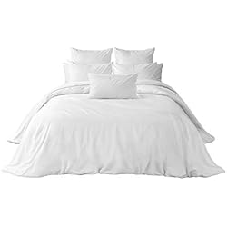 Funda Nordica Blanca Zara Home DHestia Hostelería - Funda Nórdica para Edredón Blanca Hotel 100% Algodón Natural (250x240 cm - Cama 150)