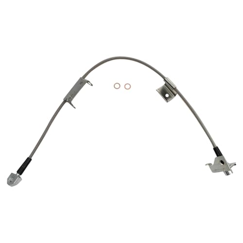 Image of TRQ Brake Hose Set Compatible with 2002-2006 Cadillac Escalade 2003-2006 Escalade ESV Escalade EXT Chevrolet Avalanche 1500 2001-2006 Suburban 1500 2000-2006 Tahoe GMC Yukon Yukon XL 1500