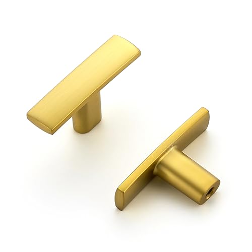 Image of Ravinte 30 Pack Cabinet Handles Brushed Brass Cabinet Pulls Kitchen Cabinet Handles,Curved Drawer Pulls in 1-3 /4 Inch Length with Single Hole Arch Kitchen Cabinet Hardware
