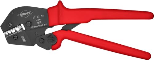 KNIPEX Crimpadora también para trabajar a dos manos con fundas de plástico antideslizantes 250 mm, 97 52 13