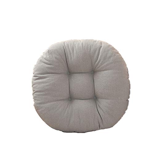 Redondo Cojín de Asiento Banco, Morbuy Color Sólido Suave Tatami Almohadas de Piso Cojin de Silla para Comedor Jardin Oficina Coche Infantil Hogar (45 * 45cm,Gris Medio)