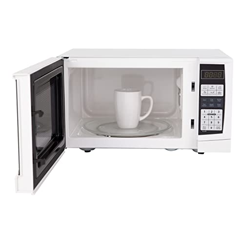 Avanti Mt9K0W Microwave Oven 900-Watts Compact With 6 Pre Cooking Settings, Speed Defrost, Electronic Control Panel And Glass Turntable, White #TOP1