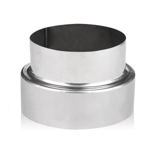 BNGXR Reducción de Tubo, Acero Inoxidable Adaptador de Reducción, Resistente a Temperaturas Altas Escape de Acero Inoxidable Conector Chimene de 120 mm a un tubo de 100 mm