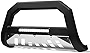 Stehlen 733469493143 Advance Series Aluminum LED Bull Bar - Matte Black/Brush Aluminum Skid Plate For 2007-2018 Silverado Sierra / 2007-2020 Suburban Avalanche Tahoe Yukon 1500/2007-2014 Escalade