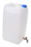Aqbau Serbatoio acqua in plastica per acqua potabile con rubinetto in ottone 10-30 l (30 L)