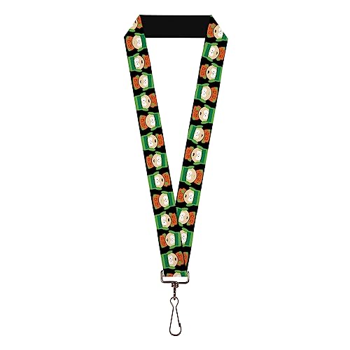 Buckle-Down Comedy Central Lanyard, South Park Kyle Flip Poses Black, Elastic