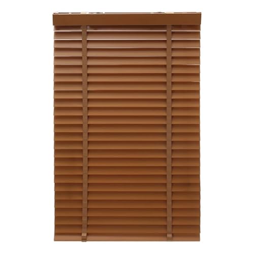 Persianas de Madera clásicas, persianas venecianas de imitación de Madera de PVC motorizadas manuales, técnica Lisa de patrón Horizontal para Oficina Casa